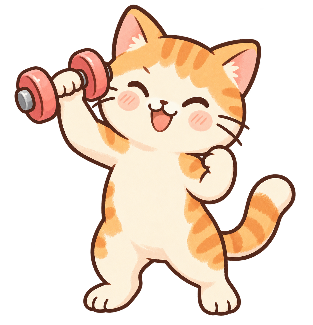 Cat exercising