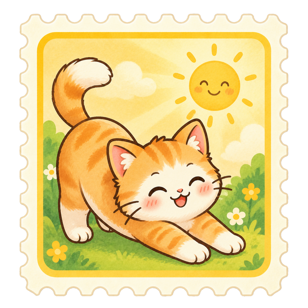 Sunny Stretch sticker